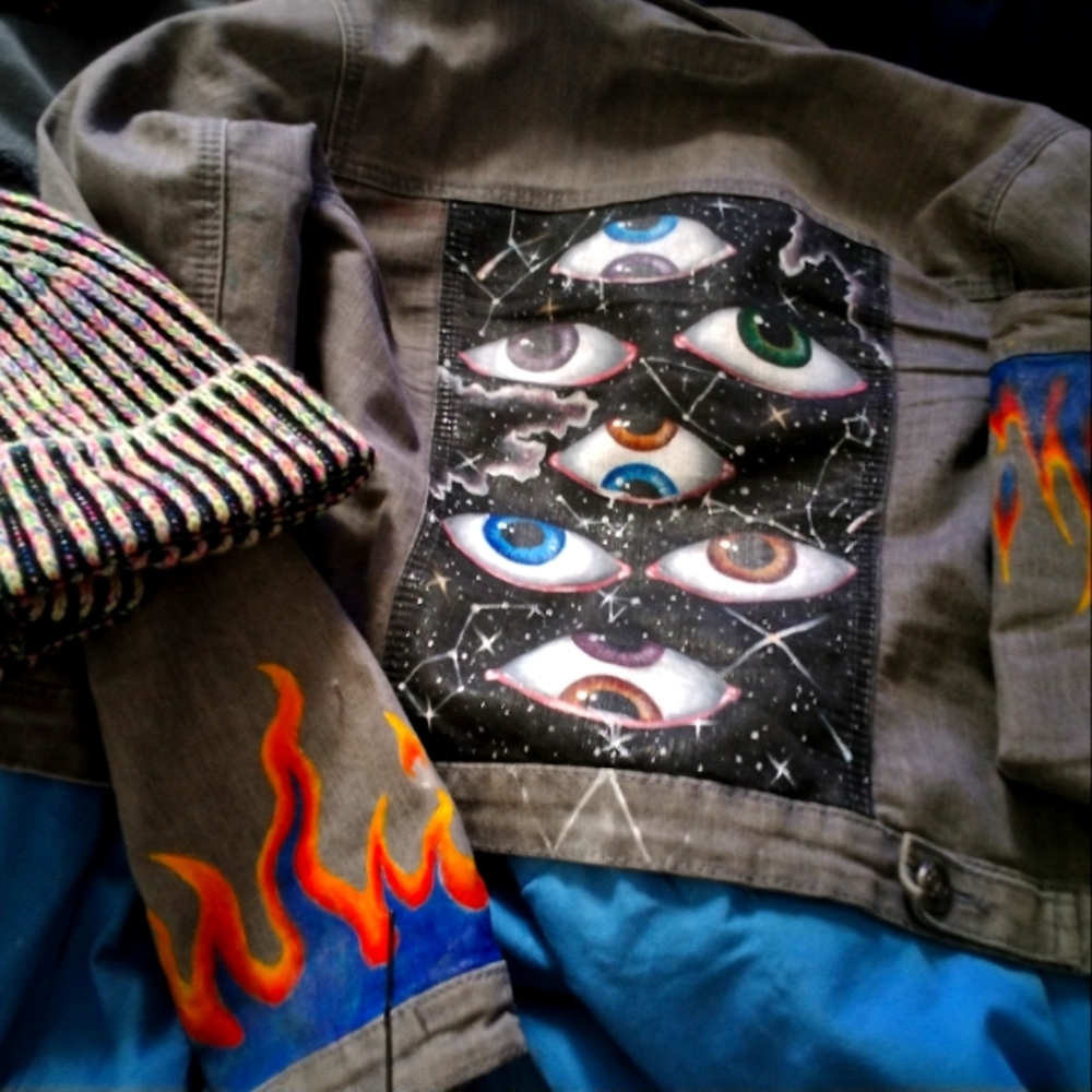 Hand-painted custom Earl Jeans jacket